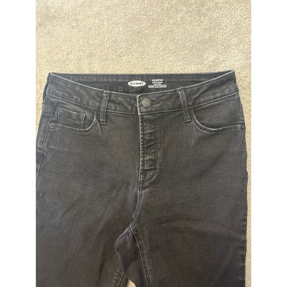 Old Navy Rockstar Women’s Black Skinny Jeans – Size 4L Stretchy - Picture 3 of 3